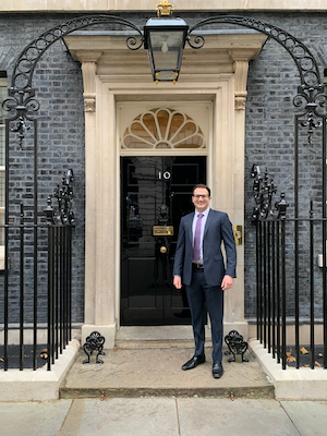 Ollie at 10 Downing Street.